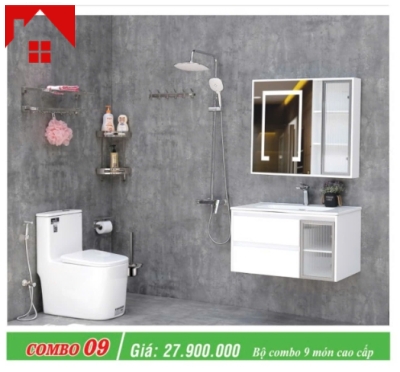 Combo thiết bị vệ sinh nhà tắm giá rẻ bình duong
